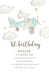 Tiny pilot - Invitación de Cumpleaños